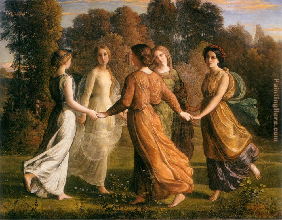 Le Poeme de l'ame - Rayons du soleil painting - Anne-Francois-Louis Janmot Le Poeme de l'ame - Rayons du soleil art painting